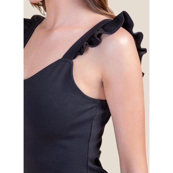 Francesca's | NWT Flutter Sleeve Dress - Picture 4 of 9